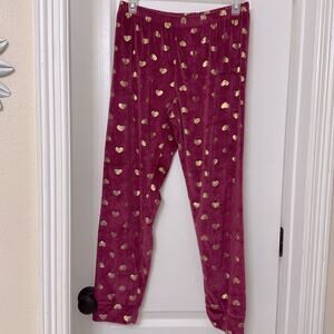 The children's place red pink and gold heart sleep pajama pants size XL